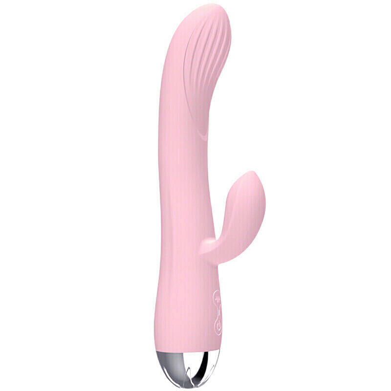 久爱 恒温加热震动棒女用自嗨玩具全自动智能变频伸缩女性振动av按摩棒双头转珠棒快感情趣用品 加温萌系双震棒-粉色高清大图