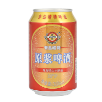 崂特（LAOTE BEER）山东特产青岛啤酒原浆整箱 红罐原浆啤酒 10度 崂山水精酿啤酒 330ml*6听整箱