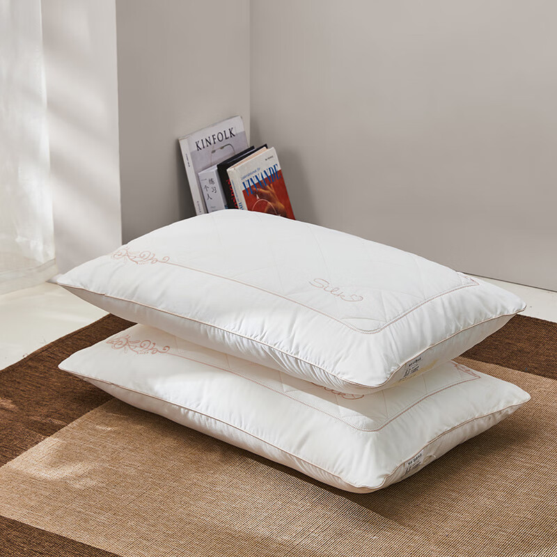 罗莱 轻奢纤维蚕丝对枕-1 白色 46*72cm