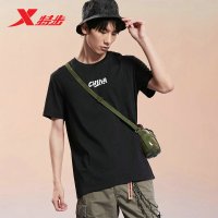 特步短袖T恤男女同款新疆棉2021夏季新款运动情侣上衣半袖国潮