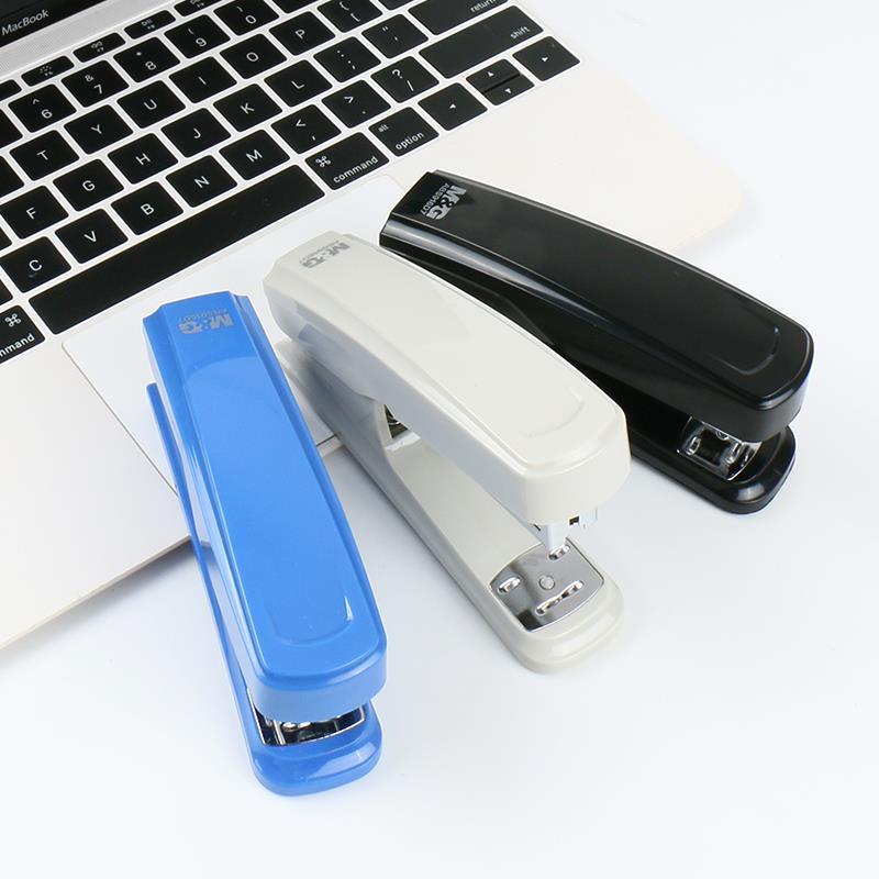 小号订书机中号办公用品学生用多功能可旋转摇头简易订书机|[惠普型舒适]12号蓝色送两盒钉