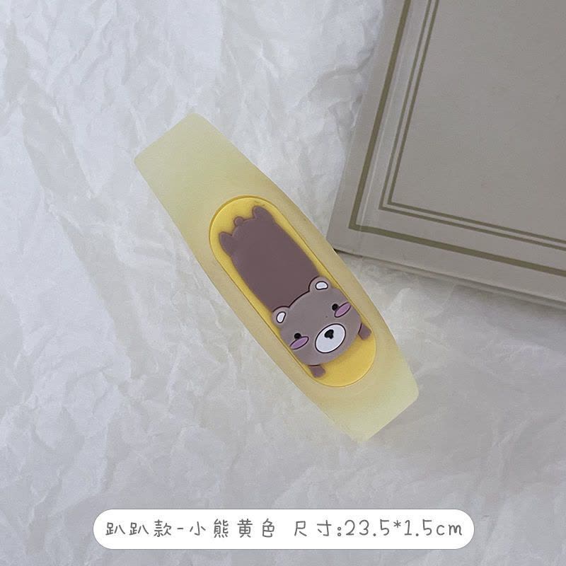 驱蚊手环安全童防蚊手链户外防蚊贴宝宝随身成人婴儿防蚊扣神器|趴趴款-小熊黄色图片