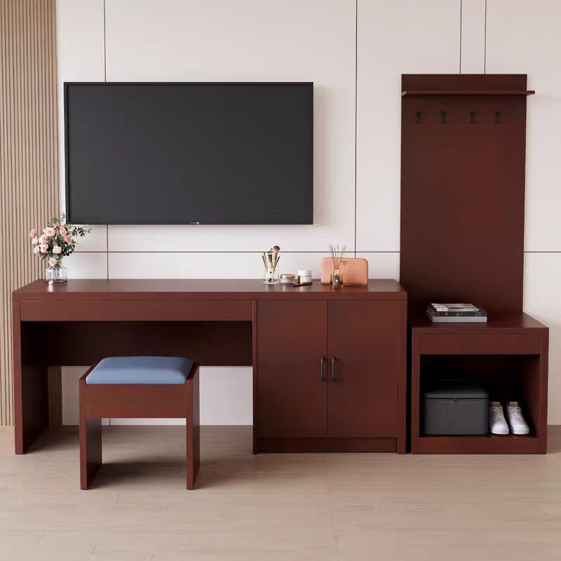 东业家具 行李一体柜DY-20Z酒店公寓组合柜(含凳子) 2200*500*1600 套高清大图