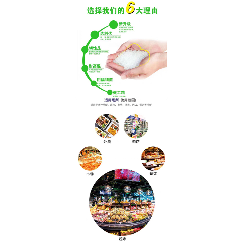 炯毅 食品袋蓝色塑料袋手提袋打包袋背心袋方便袋购物袋保鲜袋 食品袋 33*21cm 4.5丝*50个/捆