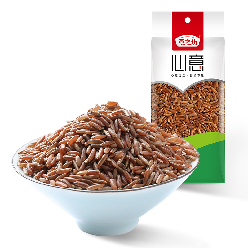 燕之坊月牙红米早餐粥材料新米五谷杂粮糙米袋装430g
