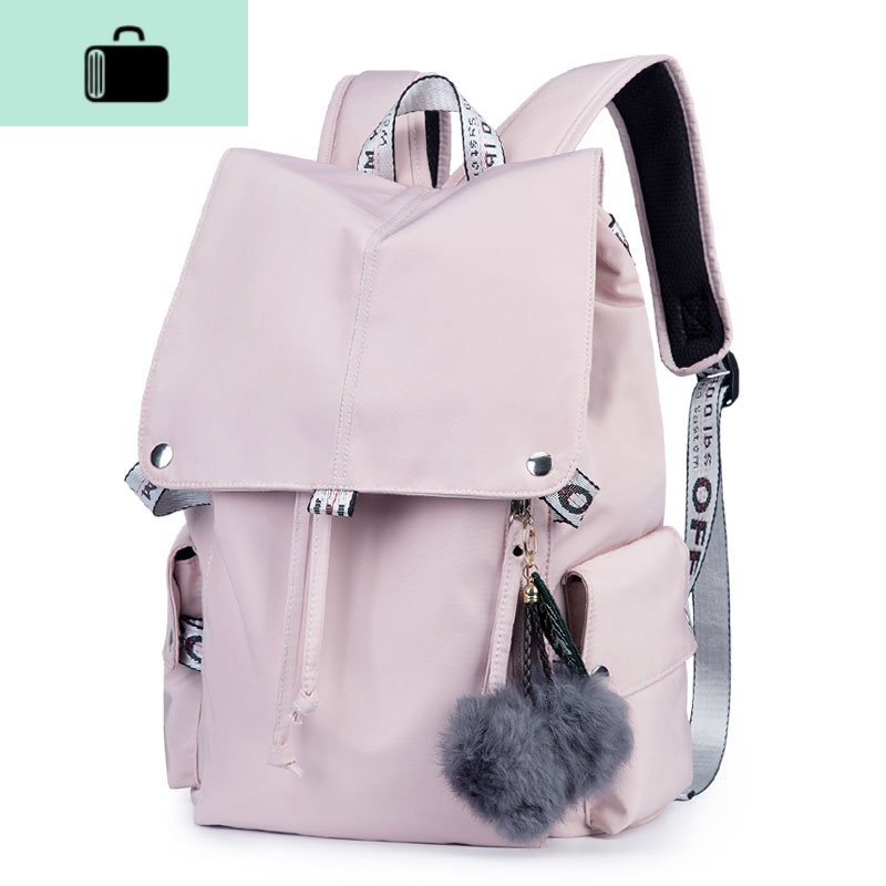 初高中生书包女校园韩版简约大学生双肩包百搭休闲时尚大容量背包NEW LAKE高清大图