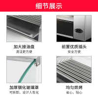 乐创(lecon) 烤肠机 KG-5 商用电热烤肠机小型 台式全自动迷你烤香肠热狗机带防尘罩摆摊香肠机 5管