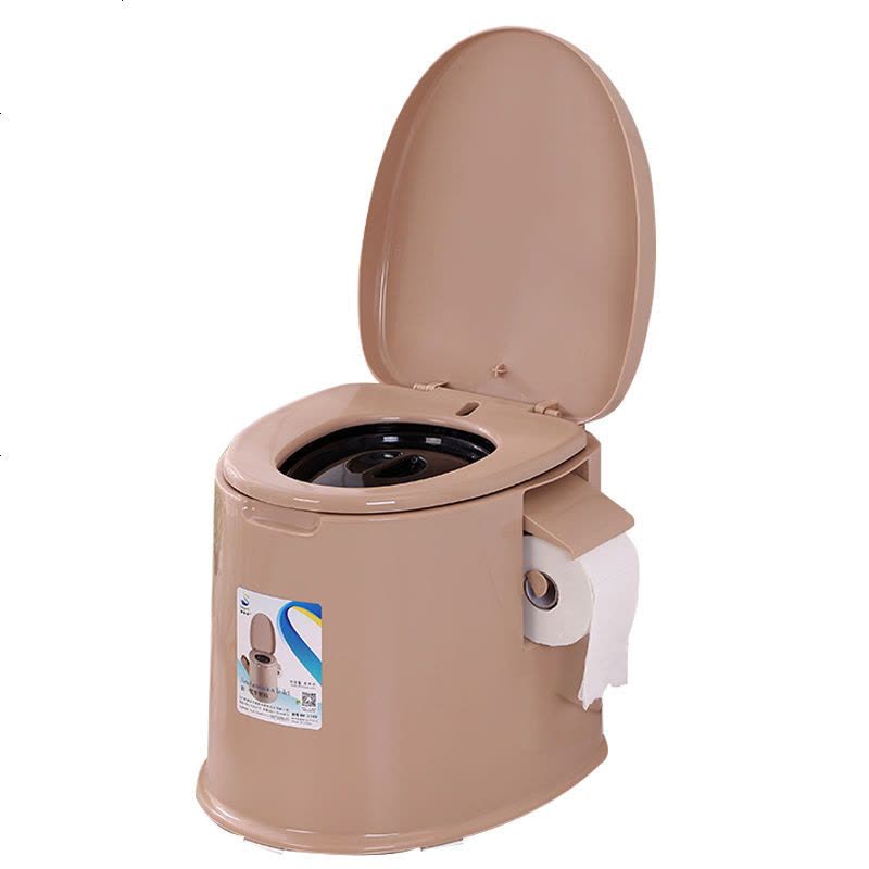 防滑塑料坐便器移动马桶老人孕妇加厚座便器成人病人简易马桶 第三代(38cm) 白色(房间+厕所用)图片