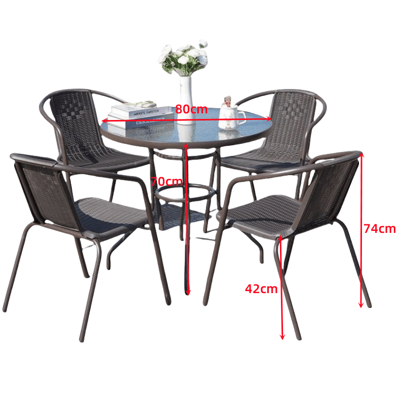 豫龙都户外桌椅四椅套图片