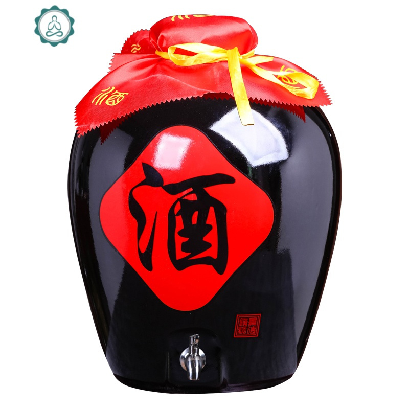 景德镇陶瓷酒坛子20斤30斤50斤大酒缸家用密封泡酒瓶空酒壶酿酒罐 封
