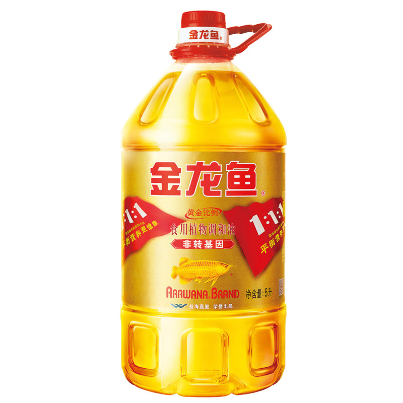 金龙鱼黄金比例食用植物调和油5L (非转)调和油
