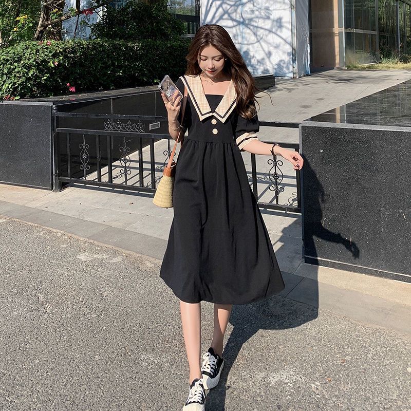 美动态大码女装连衣裙2022夏季温柔风胖mm收腰显瘦气质洋气裙子