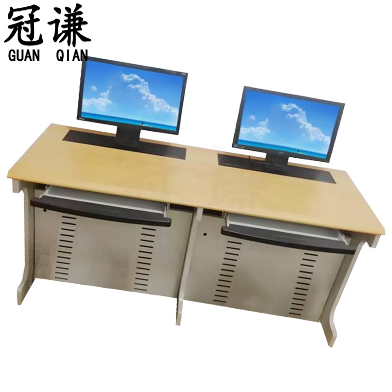 冠谦 升降电脑桌 两人位 张高清大图