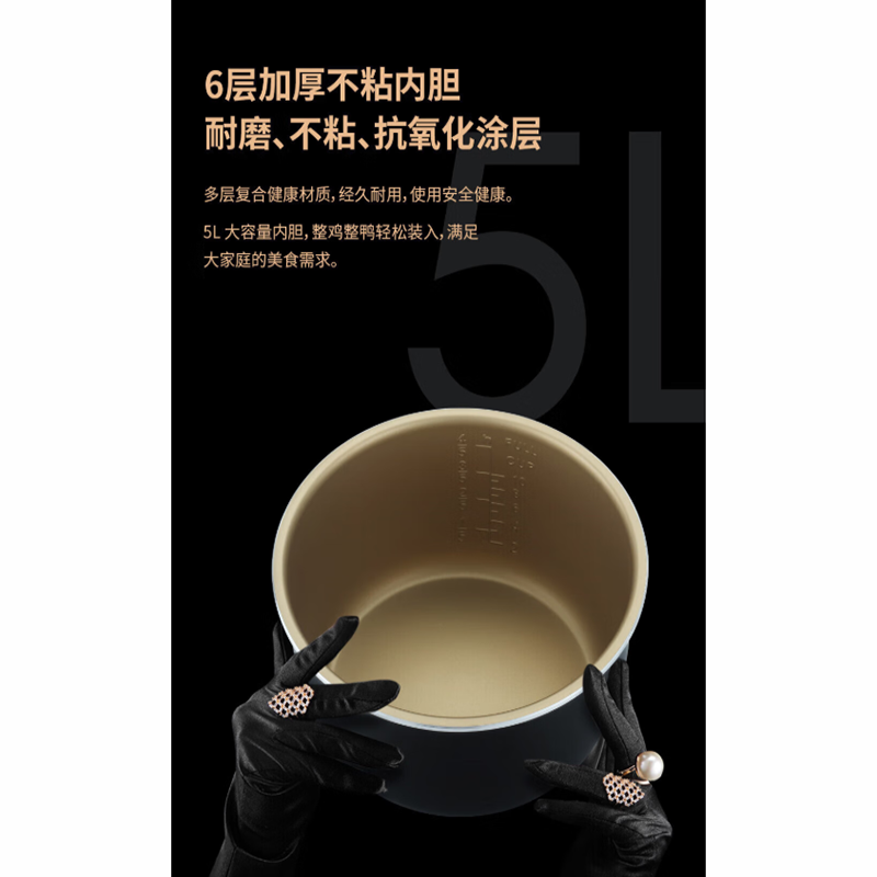 西屋 多功能智能预约电压力锅5L WYL-0501高清大图