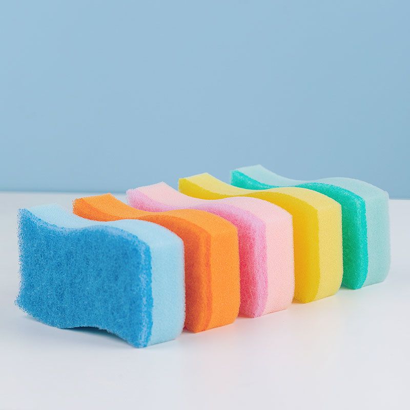 茶花洗碗布海绵擦百洁布加厚厨房刷锅不沾油家用刷碗双面清洁抹布含砂