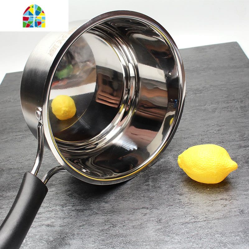 奶锅不粘锅电磁炉单柄烧奶辅食锅加厚复底不绣钢锅熬汤锅家用 FENGHOU 防烫款20cm奶锅+蒸笼[304材质]图片