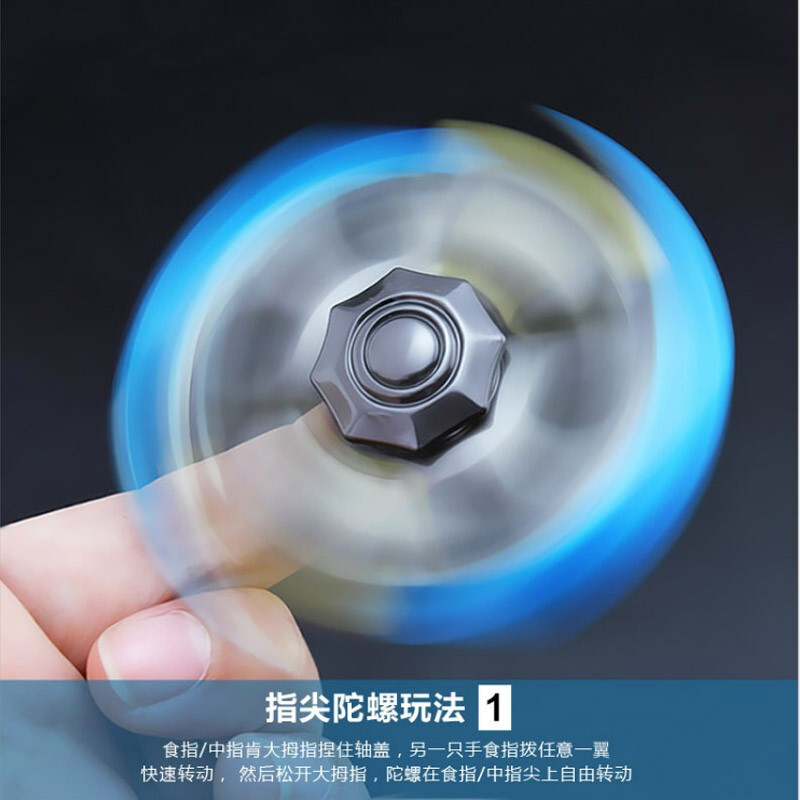 指尖陀螺 新颖创意迷你三叶便携式老人解压玩具陀螺 铠龙域指尖陀螺高清大图