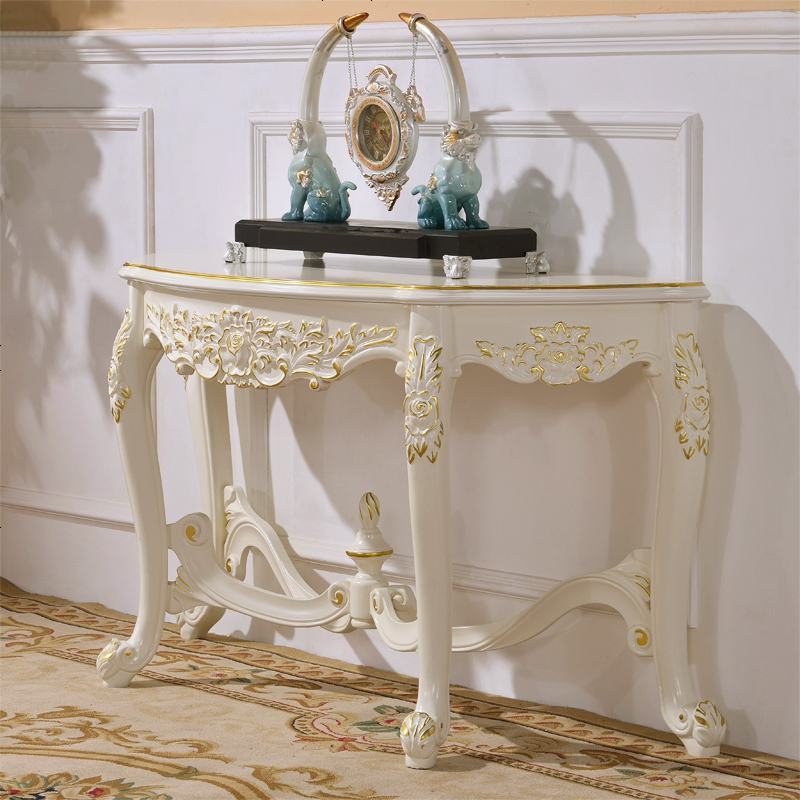 欧式玄关桌客厅玄关台实木刻沙发背几玄关柜入户厅走廊玄关台视频