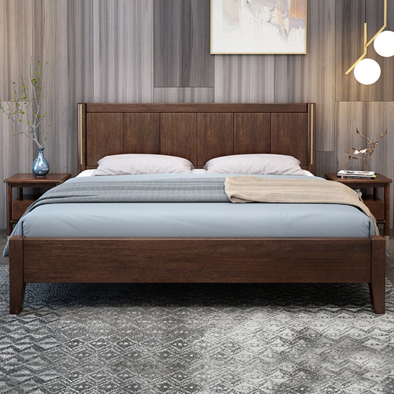 木格尚品新中式实木床18日式双人床胡桃木15主卧轻奢现代简约经济型婚