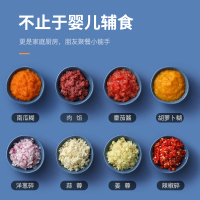 古牌婴儿辅食机宝宝小型绞肉机食物研磨器儿童电动家用打泥料理机[轻奢蓝款]