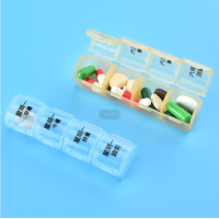 药物分装盒早午晚装药的便携式七天28格透明