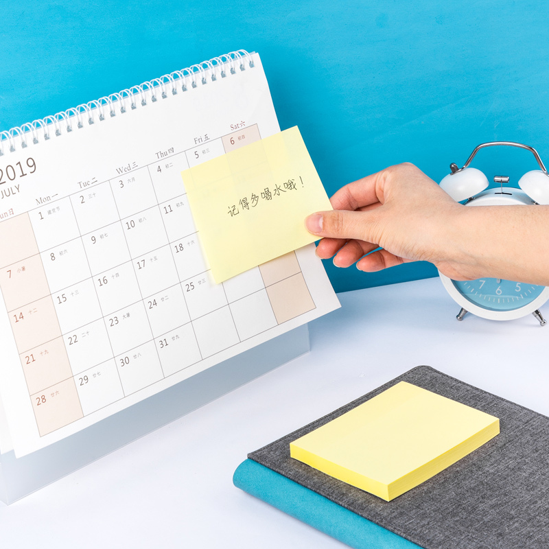 得力(deli) 9077记事贴 便条纸(黄色) 76*101mm 12包