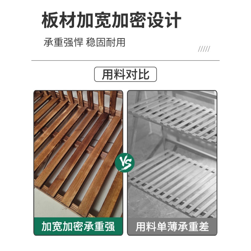 实木花架置物架多层移动绿萝挂式花架子阳台靠墙客厅落地式植物架高清大图