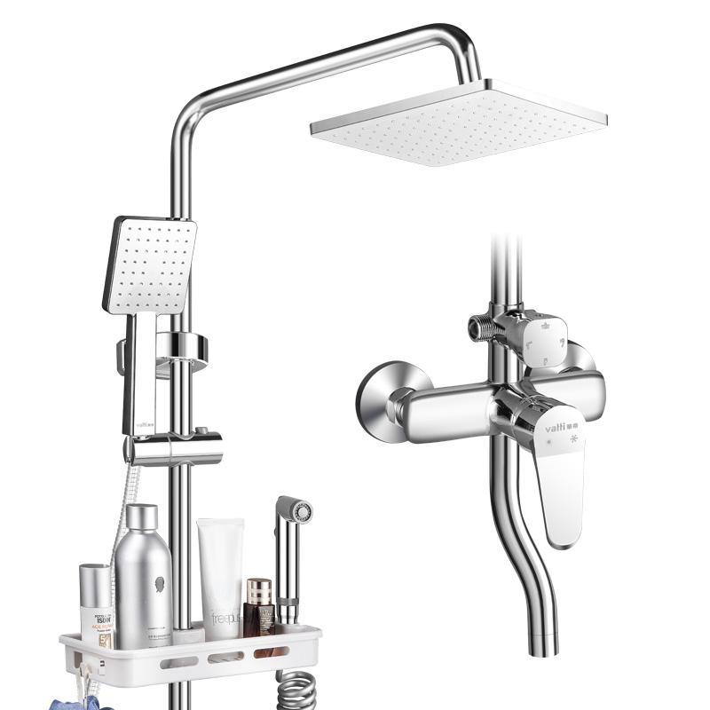 华帝(VATTI)花洒淋浴器卫浴黄铜主体龙头巨幕淋浴花洒套装增压花洒喷头手持花洒套装 喷枪花洒套装高清大图