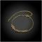 A040-A Women 18K yellow gold anklet jewelry 镀黄金色女脚链潮