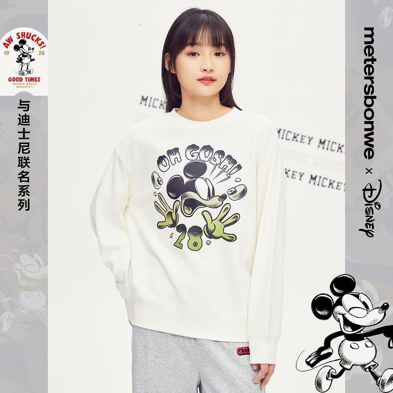 美特斯邦威米奇联名卫衣女2022新款是时尚圆领女士套头衫727664_674高清大图