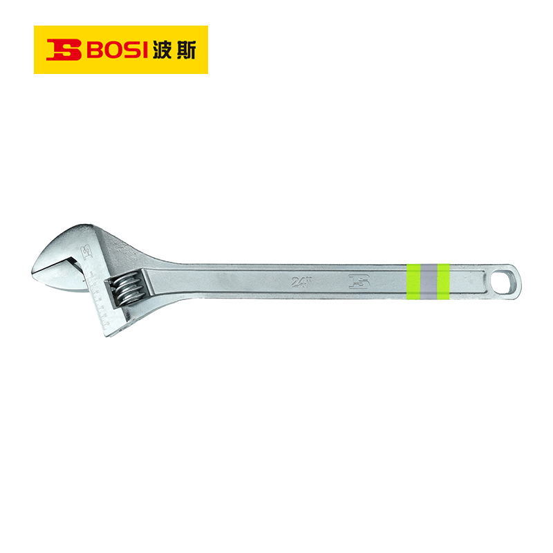 波斯(BOSI) 荧光系列活动扳手 24寸/600mm 把高清大图