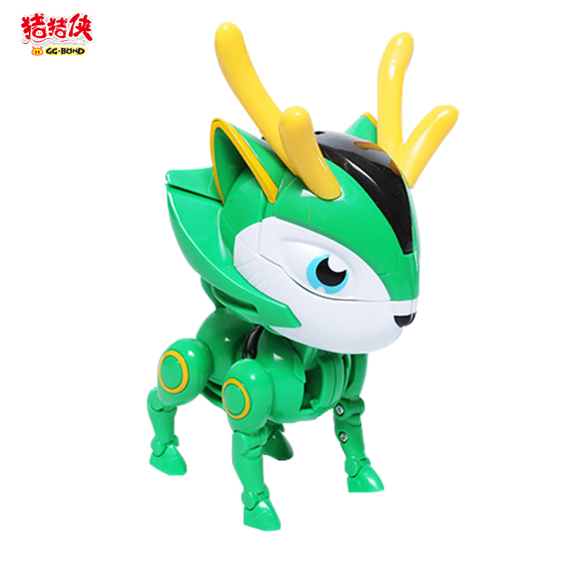 萌宠铁拳虎变形合体五灵超级公仔儿童的玩具全套ys8626c冰封鹿冰冰