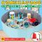五彩石玩具沙 80围栏+垫+收纳袋[无其他赠品] 决明子玩具沙池套装儿童家用五彩石沙仿瓷沙可折叠围栏玩沙漏挖沙