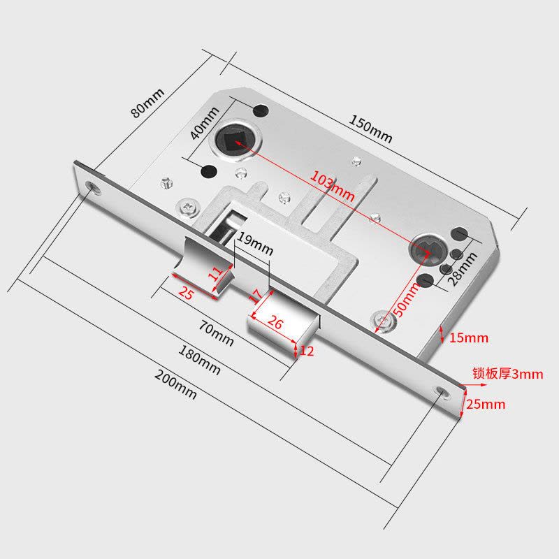 水龙珠(SHUILONGZHU)防火门锁全套安全门消防门安全锁防火门专用锁芯通用门把手不锈钢图片