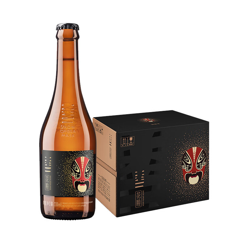 雪花(Snowbeer)啤酒 脸谱系列花脸 330ml*12整箱装