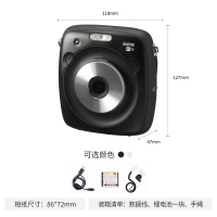富士(FUJIFILM)INSTAX拍立得 相机数码一次成像胶片相机SQUARE SQ10豪华 深邃黑色 方形尺寸 数码