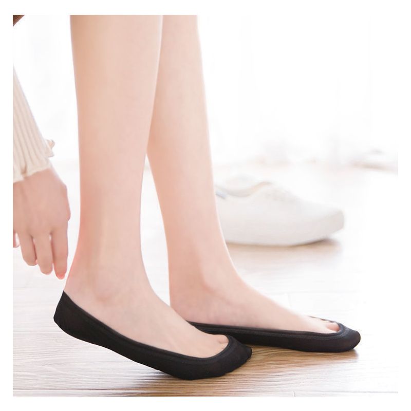 夏季船袜女薄款透气隐形新款短袜不掉跟船袜蕾丝船袜女款船袜