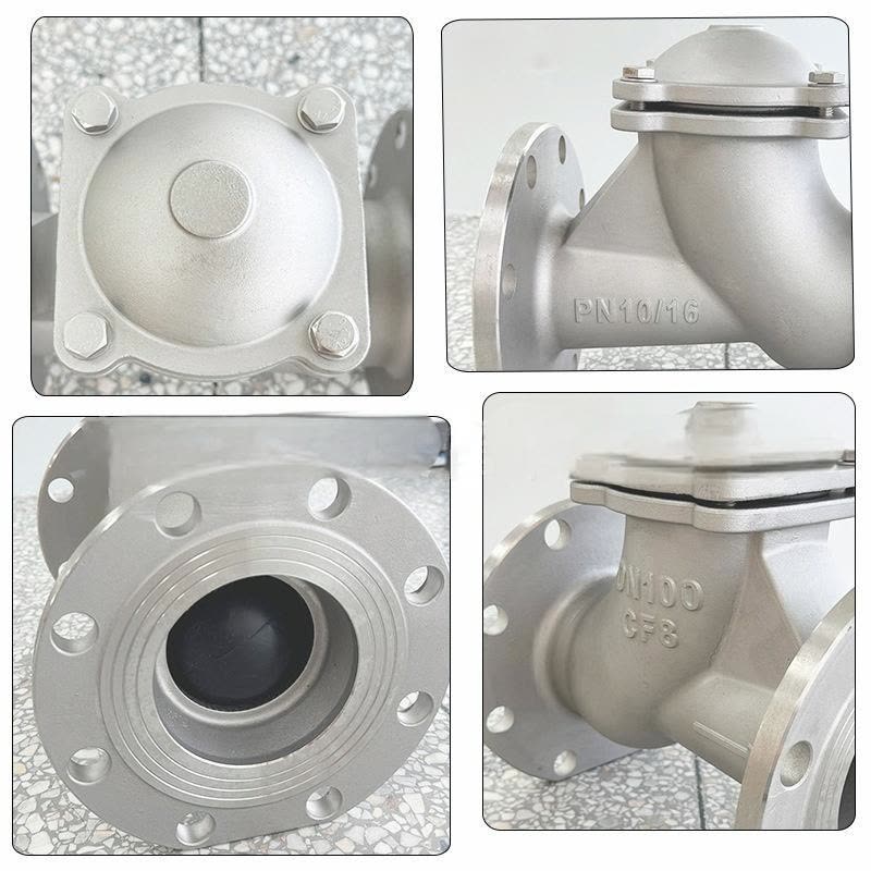 俊伟达不锈钢球型止回阀 污水滚球式逆止阀 管道单向止回阀DN80止回阀图片