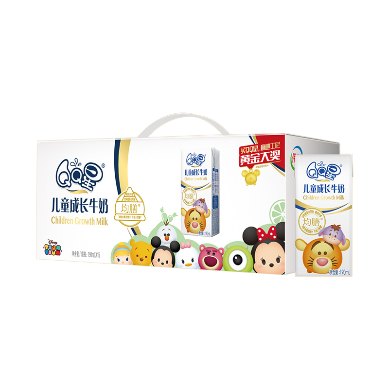 伊利qq星均膳型儿童成长牛奶190ml15盒牛奶整箱批发9月产