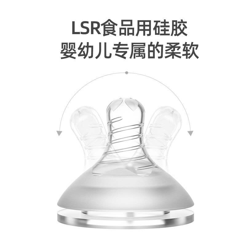 防耐摔新生通宽口径硅胶吸管ppsu宝宝奶瓶奶瓶新初生婴儿网红防摔 丁香紫240ml 标配无赠品图片