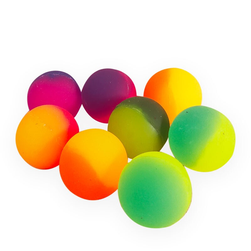 弹力球儿童玩具大号橡胶球32号混款扭蛋机弹力球发光夜光跳跳球健身