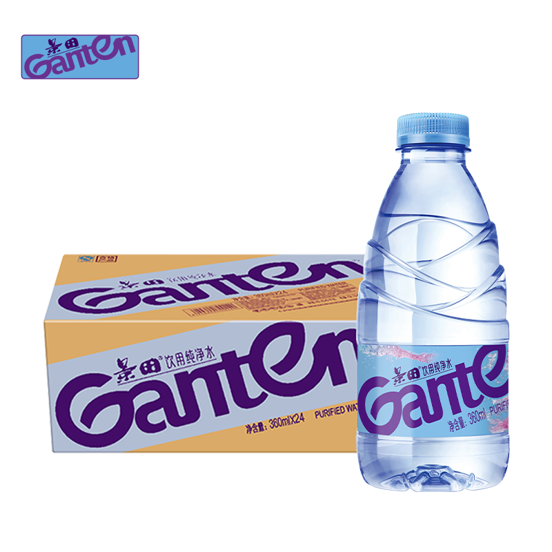 景田(Ganten) 饮用纯净水 360ml*24瓶 整箱装 会议办公用水 家庭健康饮用水(LX)