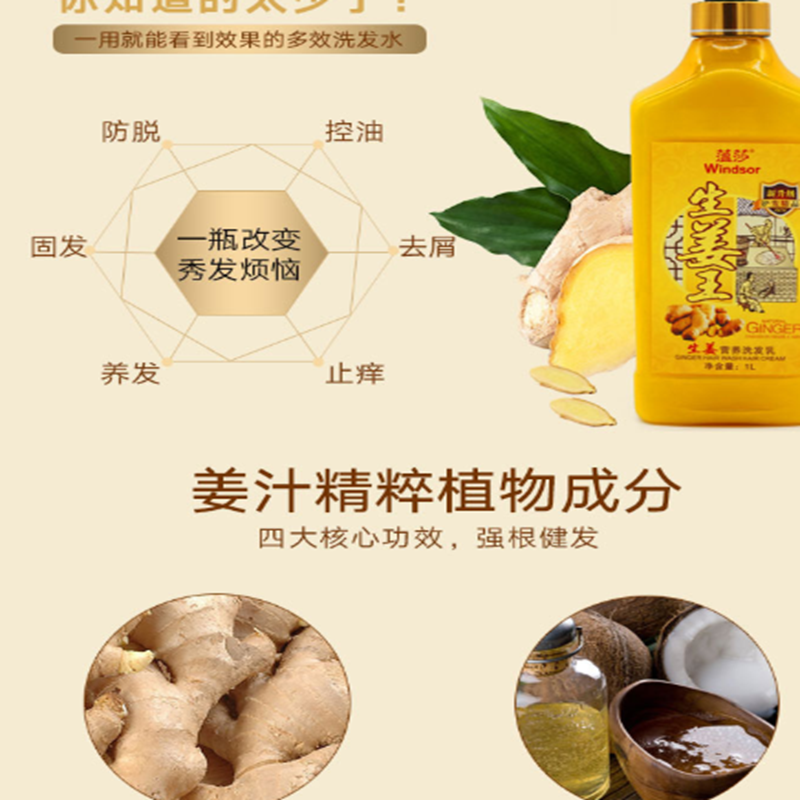 温莎(Windsor)生姜王洗发乳1000ML 0061高清大图