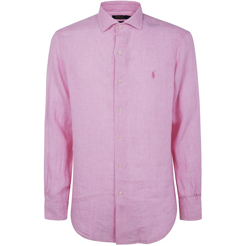 polo ralph lauren男士纯亚麻长袖衬衫透气舒适商务休闲装高清大图