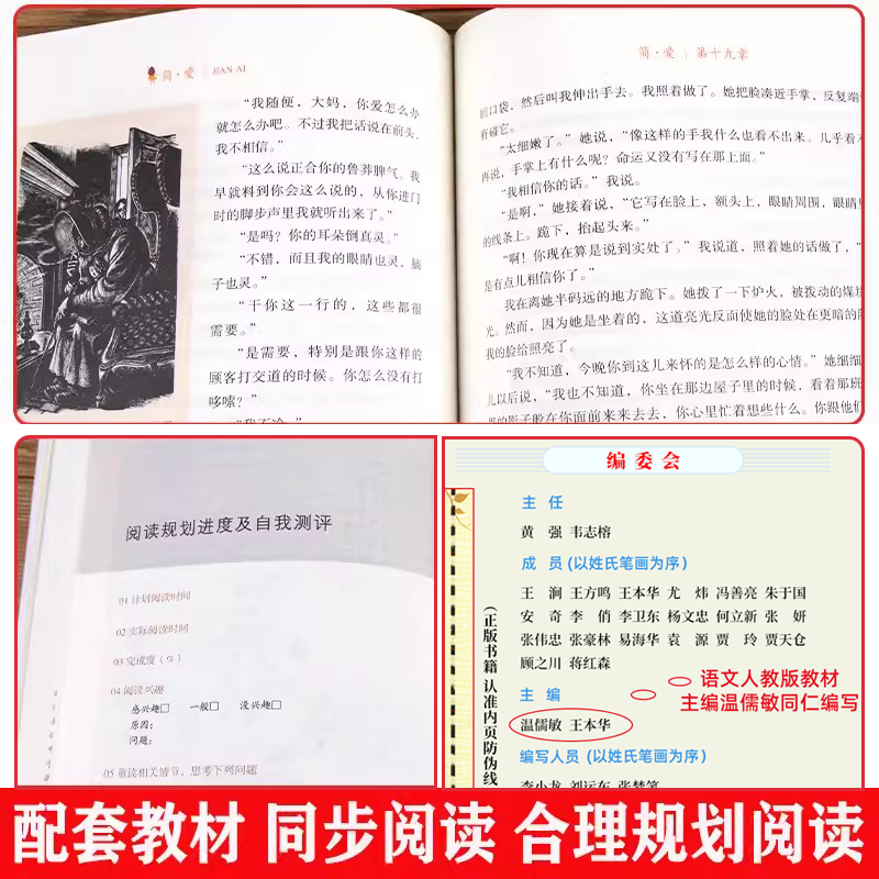 儒林外史 [正版]儒林外史和简爱原著无删减人教版格列佛游记我是猫契诃夫短篇小说选九年级下册课外阅读书籍必读名著书人民教育高清大图