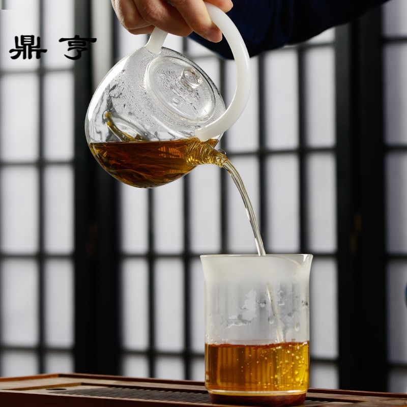 鼎亨日式玻璃茶壶 耐高温电陶炉煮泡茶玉把提梁壶过滤 出口款