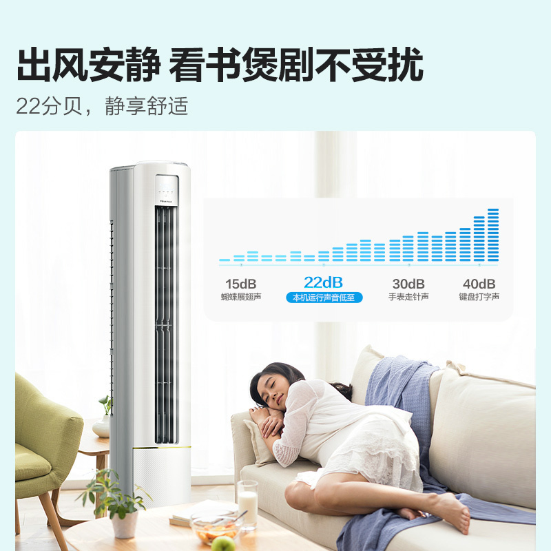 海信(Hisense)新能效柔风 急速冷暖 APP智控 自清洁柜机空调 3匹KFR-72LW/A190-X3