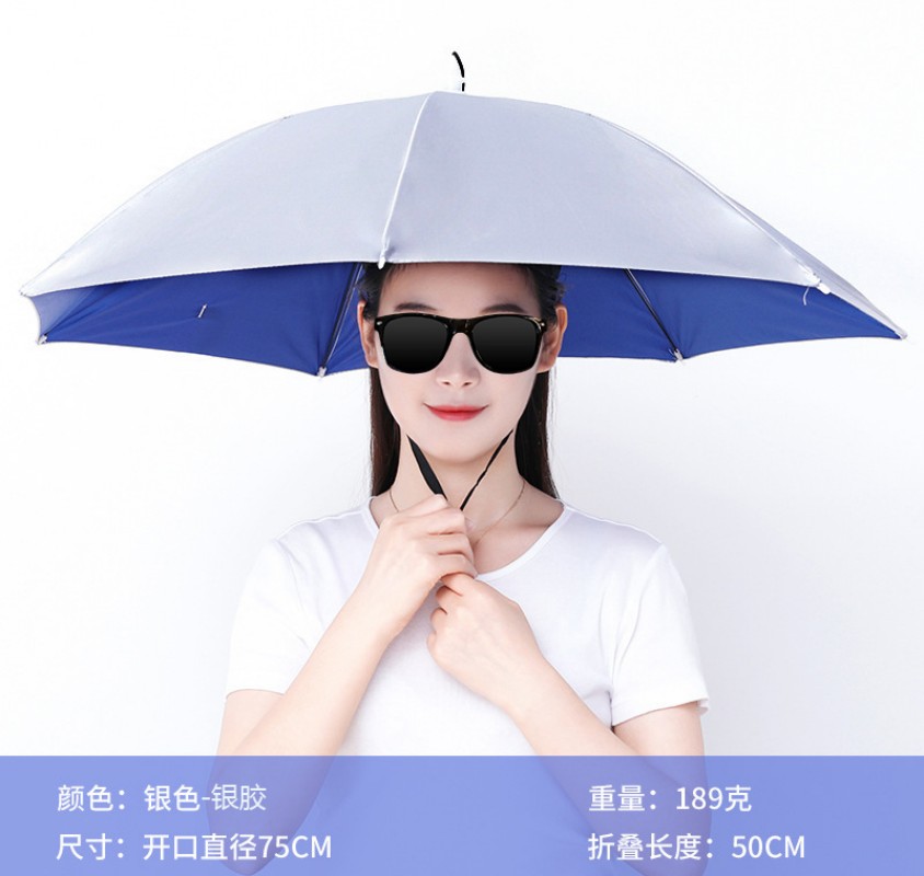 铁迅头戴款雨伞D68 顶高清大图