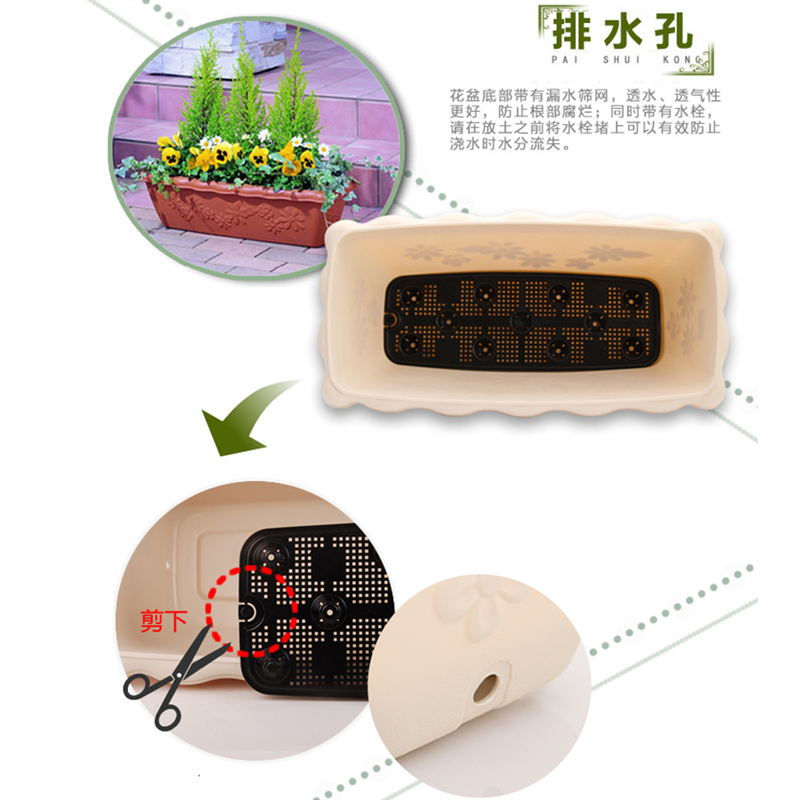 爱丽思防陶瓷外观环保树脂种菜盆大号家用种植盆多肉植物加厚花盆