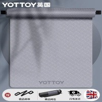 yottoy瑜伽垫 男士健身垫TPE专业防滑隔音减震加宽加厚日常训练运动垫 【防滑减震 健身瑜伽垫】 灰色 9mm
